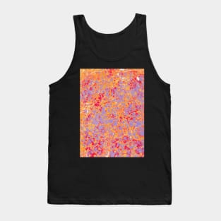 Marbled paper red orange lilac purple Tank Top